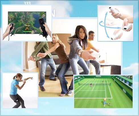وحدة تحكم PowerLead لجهاز Wii، وجهاز تحكم Motion Plus مدمج وجهاز تحكم Nunchuck لجهاز Nintendo Wii وWii U + حافظة من السيليكون باللون الأسود in Saudi Arabia