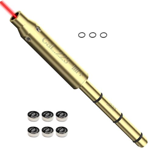 Red Dot Laser Boresighter لـ .17HMR/.223 Cal، نهاية تجويف الليزر للأسطوانة، رؤية برميل الليزر أكثر سهولة في الملاءمة ودقة للمسدسات والمسدسات والبندقية وبنادق الهواء للصيد in Kuwait