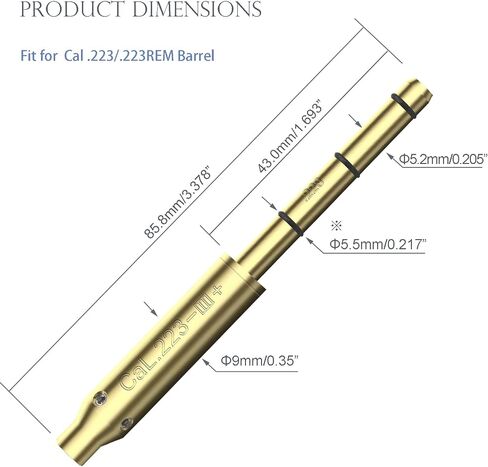 Red Dot Laser Boresighter لـ .17HMR/.223 Cal، نهاية تجويف الليزر للأسطوانة، رؤية برميل الليزر أكثر سهولة في الملاءمة ودقة للمسدسات والمسدسات والبندقية وبنادق الهواء للصيد in Kuwait