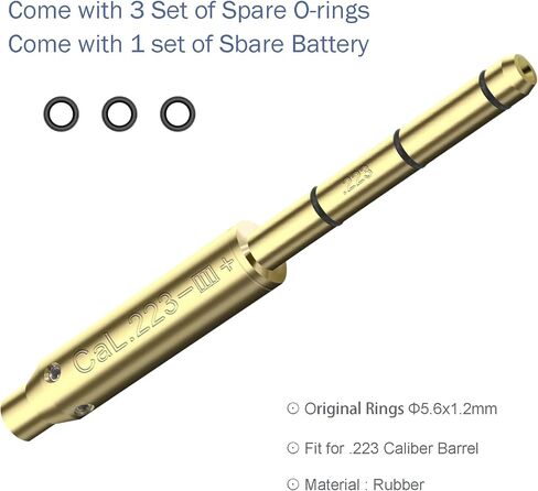 Red Dot Laser Boresighter لـ .17HMR/.223 Cal، نهاية تجويف الليزر للأسطوانة، رؤية برميل الليزر أكثر سهولة في الملاءمة ودقة للمسدسات والمسدسات والبندقية وبنادق الهواء للصيد in Kuwait