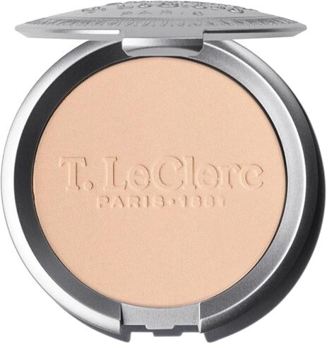 T. Leclerc Compact Pressed Powder - Super-Blendable Face Makeup Longwear Portable Matte Finish Radiant Natural Medium to Full Coverage Airbrushing Mineral Base For Pores & Imperfections (Bronze) in Saudi Arabia