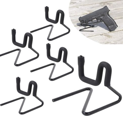 Hold Up Displays Pistol Hanger - Gun Storage Handgun Holders - Revolver Mounts Works Great in Any Gun Safe Shop or Home - Mount is Stable for Even The Heaviest of Pistols - Made in The USA in Saudi Arabia