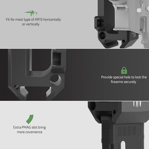 Gun Wall Mount, Gun Rack with Absolutely Strong and Solid PA Material& Frosting Treatment Display Storage Organization System Unique Low Profile Design Withstand 300Lbs of Tension in Kuwait