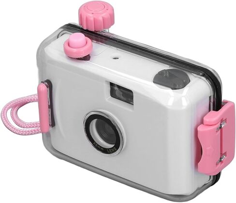35mm Reusable Film Camera with Case, Retro Vintage Camera for Snorkeling, 28MM Lens with Shutter Speed 1/100s F/9, for Outdoor Adventures and Travel Photography (White Pink with Cat Ears Decor) in Saudi Arabia