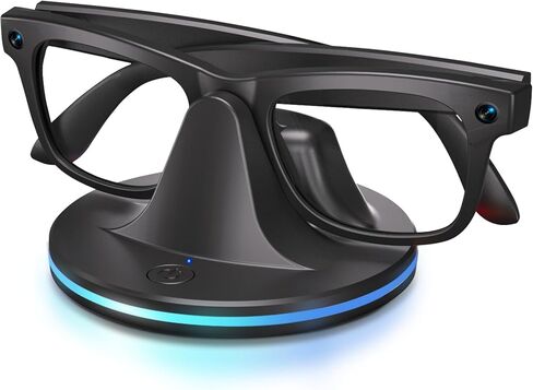 شاحن RayBan Meta Charger، محطة شحن ضوء التنفس 7 ألوان متوافقة مع Ray-Ban Meta Smart Glasses Wayfarer، Headliner، Skyler، Oakley HSTN، حامل تخزين وحامل عرض in Saudi Arabia