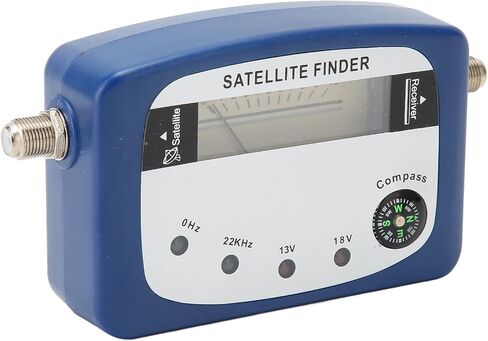 SUNGOOYUE Digital TV Signal Finder, Portable Satellite Meter with Backlight Display, 950-2150 MHz Range, ABS Material, Builtin Compass for Night Use in Saudi Arabia