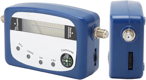 SUNGOOYUE Digital TV Signal Finder, Portable Satellite Meter with Backlight Display, 950-2150 MHz Range, ABS Material, Builtin Compass for Night Use in Saudi Arabia