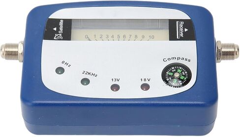 SUNGOOYUE Digital TV Signal Finder, Portable Satellite Meter with Backlight Display, 950-2150 MHz Range, ABS Material, Builtin Compass for Night Use in Saudi Arabia