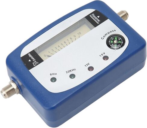 SUNGOOYUE Digital TV Signal Finder, Portable Satellite Meter with Backlight Display, 950-2150 MHz Range, ABS Material, Builtin Compass for Night Use in Saudi Arabia