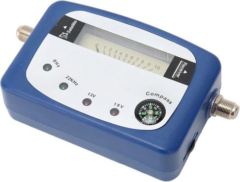 SUNGOOYUE Digital TV Signal Finder, Portable Satellite Meter with Backlight Display, 950-2150 MHz Range, ABS Material, Builtin Compass for Night Use in Saudi Arabia