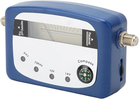 SUNGOOYUE Digital TV Signal Finder, Portable Satellite Meter with Backlight Display, 950-2150 MHz Range, ABS Material, Builtin Compass for Night Use in Saudi Arabia