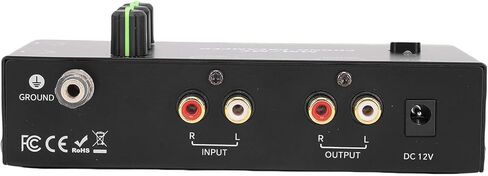 Keenso Phono Preamp، مضخم صوت مسبق قابل للتعديل من سبائك الألومنيوم، MM MC للأقراص الدوارة، جودة صوت محسنة مع التحكم في التردد لعشاق الصوت (قابس أمريكي) in Saudi Arabia