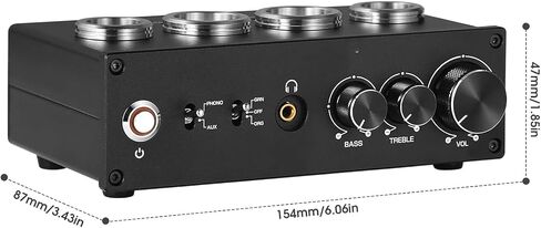Fafeicy Electronic Tube Phono Preamp with 3.5mm Earphone Jack for Turntable HiFi Sound Control and Rich Audio Experience (US Plug 100-240V) in Saudi Arabia