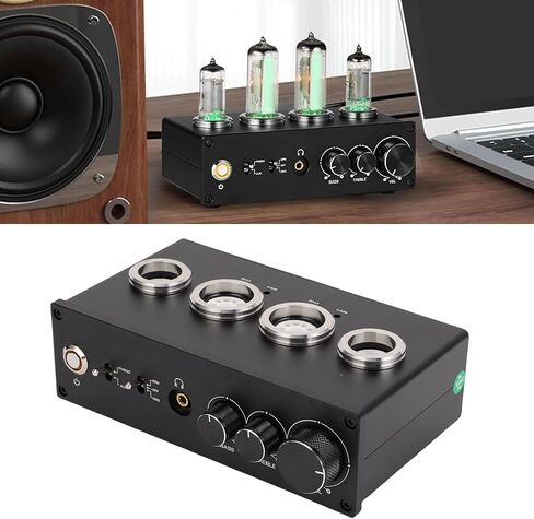 Fafeicy Electronic Tube Phono Preamp with 3.5mm Earphone Jack for Turntable HiFi Sound Control and Rich Audio Experience (US Plug 100-240V) in Saudi Arabia