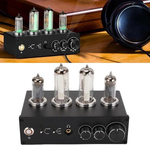 Fafeicy Electronic Tube Phono Preamp with 3.5mm Earphone Jack for Turntable HiFi Sound Control and Rich Audio Experience (US Plug 100-240V) in Saudi Arabia