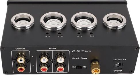 Electronic Tube Phono Preamp 3.5mm Earphone Jack Treble Bass Control Stereo Turntable Preamplifier for MM MC Record Player Home HiFi Speaker (US Plug 100‑240V) in Saudi Arabia