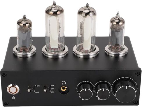 Electronic Tube Phono Preamp 3.5mm Earphone Jack Treble Bass Control Stereo Turntable Preamplifier for MM MC Record Player Home HiFi Speaker (US Plug 100‑240V) in Saudi Arabia