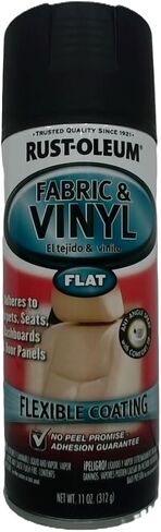 Rust-Oleum 248919-3PK Fabric & Vinyl Spray Paint, 11 oz, Flat Black, 3 Pack in Kuwait