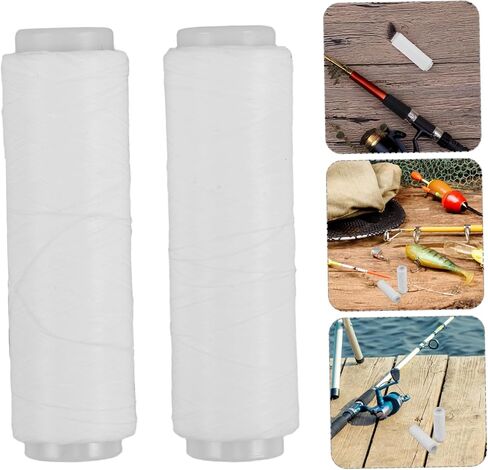 Milisten Stretchy Fishing Bait Line 2PCS Elastic Invisible Thread for Sea Fishing Monofilament Material Secure Bait Attachment for Anglers and Crafting in Saudi Arabia