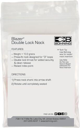 Bohning Blazer Nock for .246 Shafts (Standard Diameter, S-Nock, 6.5 mm) 12 Pack in Saudi Arabia