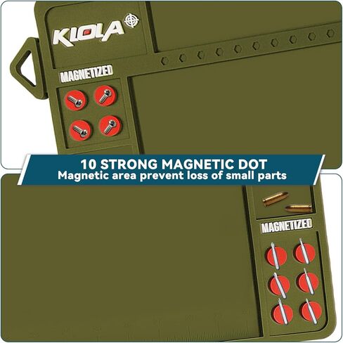 Rifle Shotgun Cleaning Mat - Large Magnetic Gun Mat with Organizer Parts Tray, Anti-Slip Workbench Cleaning Pad, Inch Ruler in Kuwait