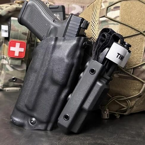 Tactical Holster Adapter Tourniquet Holder Mount, for Qls Quick Locking System Plate and Fork & Safari Holsters Standard 3-Hole Use in Saudi Arabia