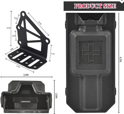 Tactical Holster Adapter Tourniquet Holder Mount, for Qls Quick Locking System Plate and Fork & Safari Holsters Standard 3-Hole Use in Saudi Arabia