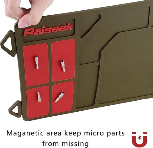 Raiseek Rifle Shotgun Cleaning Mat, Anti-Slip Magnetic Gun Maintenance Mat, Rubberized Repair Mat 36" x 10" in Kuwait