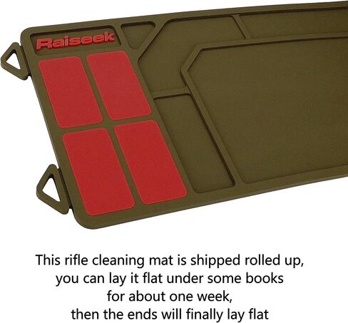 Raiseek Rifle Shotgun Cleaning Mat, Anti-Slip Magnetic Gun Maintenance Mat, Rubberized Repair Mat 36" x 10" in Kuwait