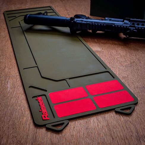 Raiseek Rifle Shotgun Cleaning Mat, Anti-Slip Magnetic Gun Maintenance Mat, Rubberized Repair Mat 36" x 10" in Kuwait