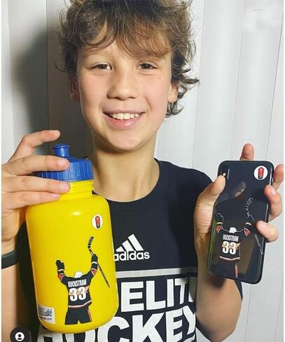 3 عبوات من ملصقات الهوكي من هيوز | ملصقات مغلفة لزجاجة المياه أو الكمبيوتر المحمول أو الهاتف | ملصقات هدايا الهوكي تدوم ولن تتقشر in Kuwait