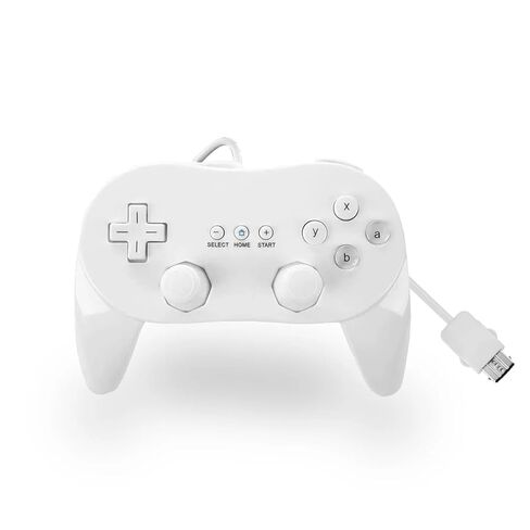 وحدة تحكم XYAB سلكية كلاسيكية Pro Style - بيضاء - متوافقة مع وحدة تحكم Wii/Wii U in Kuwait