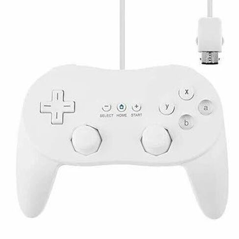 وحدة تحكم XYAB سلكية كلاسيكية Pro Style - بيضاء - متوافقة مع وحدة تحكم Wii/Wii U in Kuwait