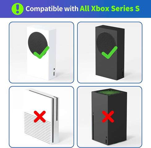 حامل حائط لجهاز Xbox Series S - حامل وحدة تحكم معدني بقاعدة جيدة التهوية ومنصات مضادة للخدش - حامل حائط موفر للمساحة لجهاز Xbox S مع تصميم سهل التركيب وتبديد الحرارة in Saudi Arabia