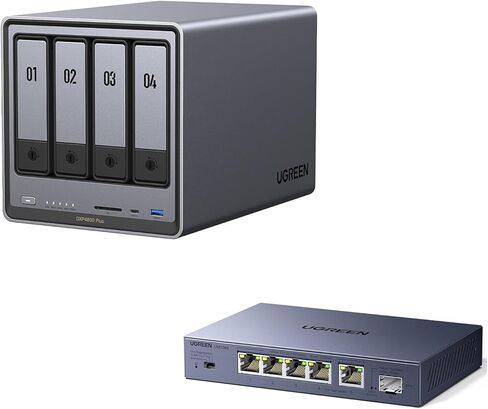 UGREEN NASync DXP4800 Plus 4-Bay Desktop NAS Bundle with 2.5gb Switch in Saudi Arabia