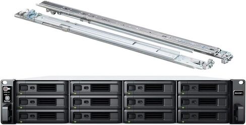 Synology RackStation RS2423RP+ NAS Server with Ryzen 3.35GHz CPU, 32GB Memory, 48TB SSD Storage, 10GbE LAN Ports, Redundant Power, DSM Operating System Bundle with Rail kit in Saudi Arabia