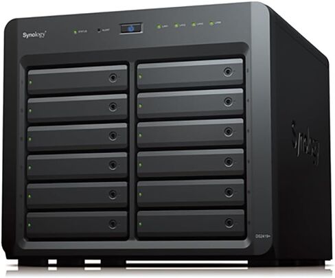 Synology DiskStation DS2419+ iSCSI NAS Server with Intel Atom 2.1GHz CPU, 16GB Memory, 48TB HDD Storage, DSM Operating System in Saudi Arabia