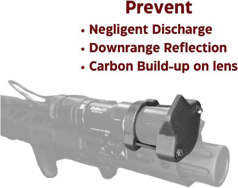 غطاء خفيف للمصابيح الكاشفة المثبتة على الأسلحة | غطاء عدسة البندقية متوافق مع Surefire/Streamlight/Olight/Cloud Defense (صغير + طوق سلكي) in Kuwait