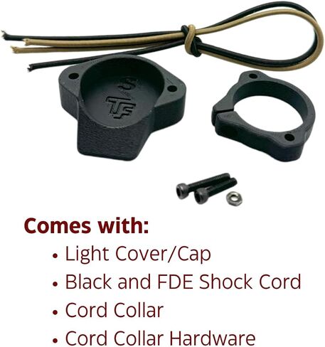 غطاء خفيف للمصابيح الكاشفة المثبتة على الأسلحة | غطاء عدسة البندقية متوافق مع Surefire/Streamlight/Olight/Cloud Defense (صغير + طوق سلكي) in Kuwait