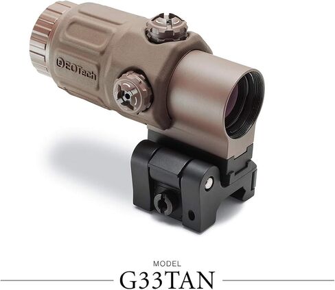 مكبر الطاقة EOTECH G33 3، قطع الاتصال السريع، حامل التبديل إلى الجانب (STS)، لمسة نهائية سوداء in Kuwait