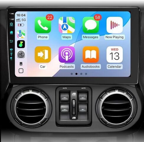 10.2 بوصة راديو السيارة ستيريو ترقية أندرويد 13 لسيارة جيب رانجلر JK 2007-2018 مع CarPlay Android Auto 1080P كاميرا احتياطية/BT5.4 ((4Ram 64Rom) 10.2) in Kuwait