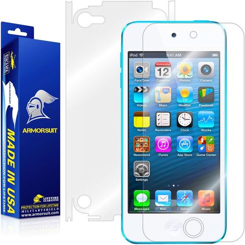 طبقة حماية لكامل الجسم من ArmorSuit MilitaryShield + واقي شاشة لجهاز Apple iPod Touch الجيل الخامس - طبقة شفافة عالية الدقة مضادة للفقاعات in Saudi Arabia