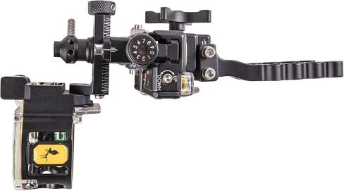 Trophy Ridge React One Pro Bow Sight - دقة تصل إلى 100 ياردة، أداة أقل لضبط الرياح والارتفاع، تسوية المحور الثاني/الثالث، ضوء نقر قابل للتعديل in Kuwait