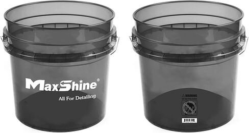 Maxshine 5gal Universal Black Deplying Ducket - دلو غسيل السيارات للغسيل الخالي من الخدش ، وأدوات تخزين وتفاصيل المرآب - يحمل الصابون ، مدفع الرغوة ، مناشف الألياف الدقيقة والمزيد in Kuwait