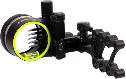 LWANO M2 Cpmpound Bow Sight - شريط قصير/طويل ذو 5 دبابيس للرماية، أداة أقل لضبط انحراف الرياح والارتفاع، مع مجموعة عدسات تكبير 2X in Kuwait