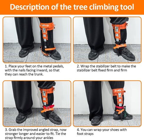 Tree Climbing Gear - Tree Climbing Spikes,for Hunting, Fruit Picking,Climbers of tree climbing equipment in Kuwait