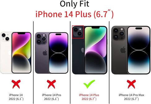 حافظة Fycyko المغناطيسية لهاتف iPhone 14 Plus مع حامل حامل، حافظة هاتف فاخرة لامعة مطلية باللامع (متوافقة مع MagSafe) تصميم مسند مقاوم للصدمات لهاتف iPhone 14 Plus-أرجواني in Kuwait