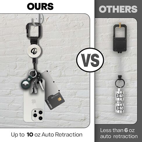 حبل الهاتف المضاد للسرقة من ClutchLoop - مرساة لاصقة عالمية، وخط فولاذي قابل للسحب وحلقة قفل in Kuwait