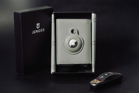 محفظة Jenoss الذكية للرجال: جلد محبب بالكامل، مصنوع يدويًا، جراب معدني منزلق، حامل بطاقات ائتمان نحيف RFID، حامل بطاقات ائتمان صغير الحجم مكون من 12 فتحة لبطاقات الهوية (أسود وبني) in Saudi Arabia