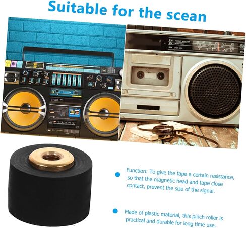 POPETPOP 2pcs Cassette Tape Machine Accessories Pinch Roller for Recorder Replacement Roller for Video Rubber in Saudi Arabia
